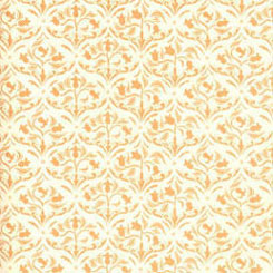 Dollhouse Miniature Wallpaper: Tulip Arabesque, Ivory